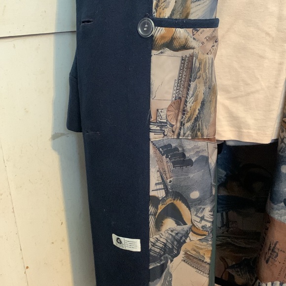 Vintage Alorna Petites Navy Blue Reefer-style Coat - Picture 11 of 17